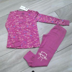 Girls Cat Kitty Long Sleeves  Pajama pants Set